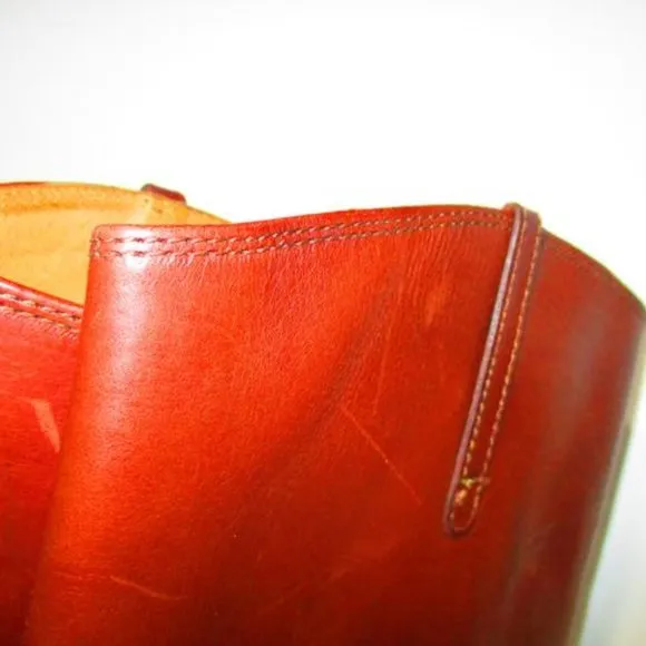 **Frye Cognac Brown Classic Equestrian Inspired Knee High Boots
