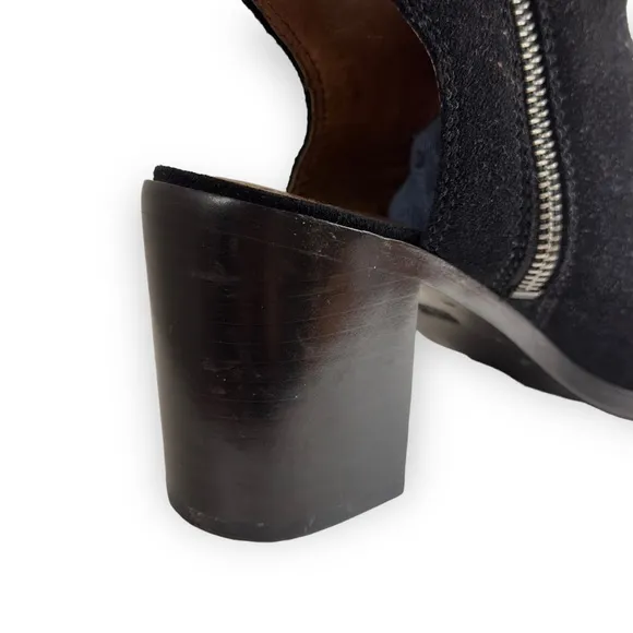 Frye Danica Suede Harness Ankle Boots Black Size 7