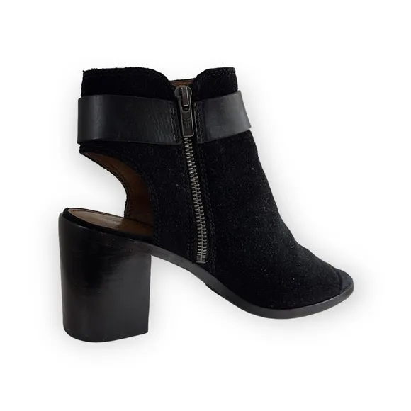 Frye Danica Suede Harness Ankle Boots Black Size 7