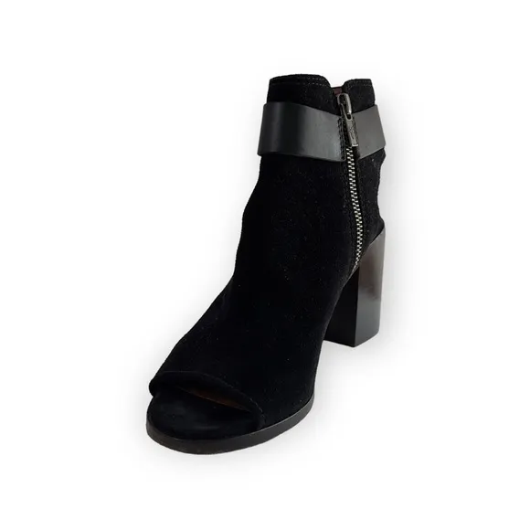 Frye Danica Suede Harness Ankle Boots Black Size 7