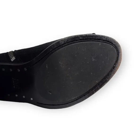 Frye Danica Suede Harness Ankle Boots Black Size 7