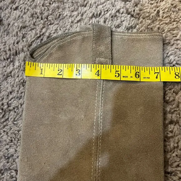 Frye Dorado tan suede leather knee high slouchy riding boots 77070 Size 7.5M