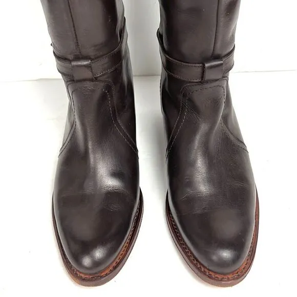 FRYE Dorado Riding Dark Brown Leather Boots