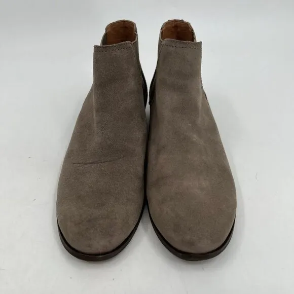 Frye Gray Suede Pull-On Ankle Boots | Size 8.5