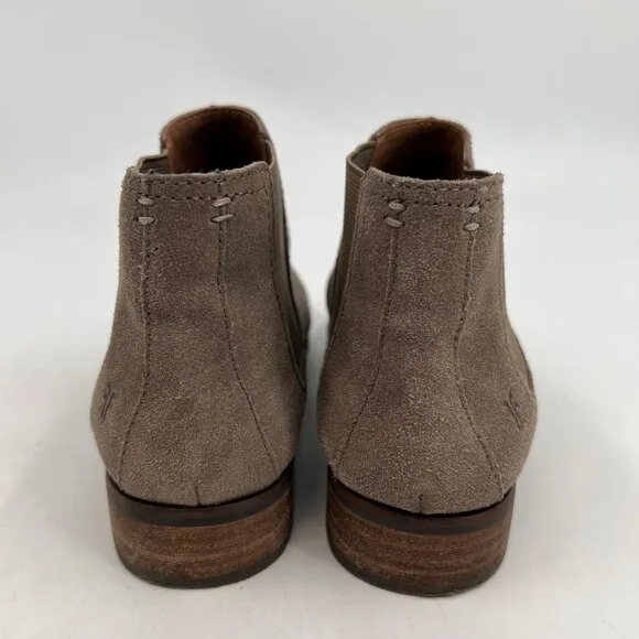 Frye Gray Suede Pull-On Ankle Boots | Size 8.5