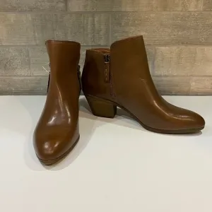 FRYE JUDITH DOUBLE ZIP BROWN SOFT LEATHER ANKLE BOOTS SIZE 8