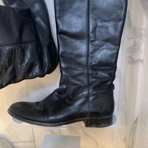 Frye leather black boots