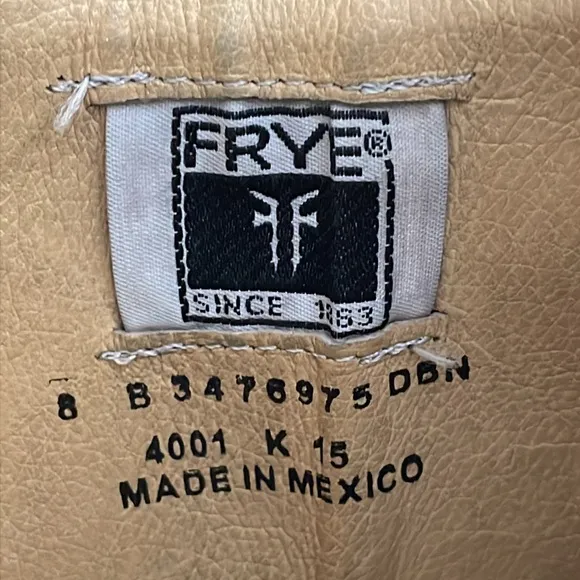 Frye Lindsay Plate brown leather knee high boots. Metal tag at heel. Size 8‎