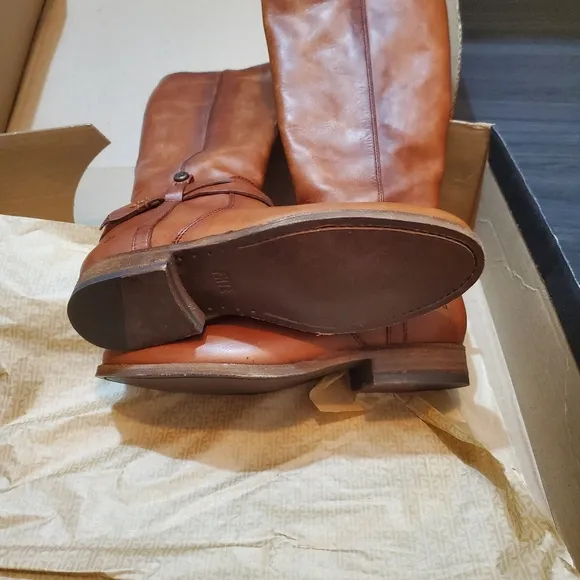Frye Melissa Belted Tall Leather Boots
