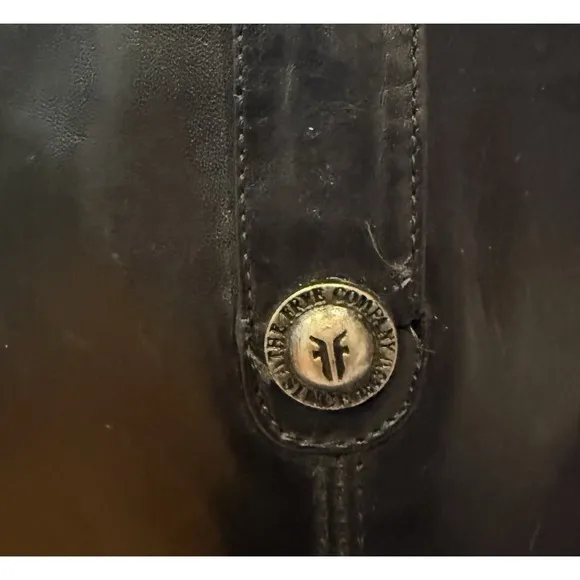 FRYE MELISSA BUTTON Black Riding Leather Knee high Equestrian Boots Womens Sz 7