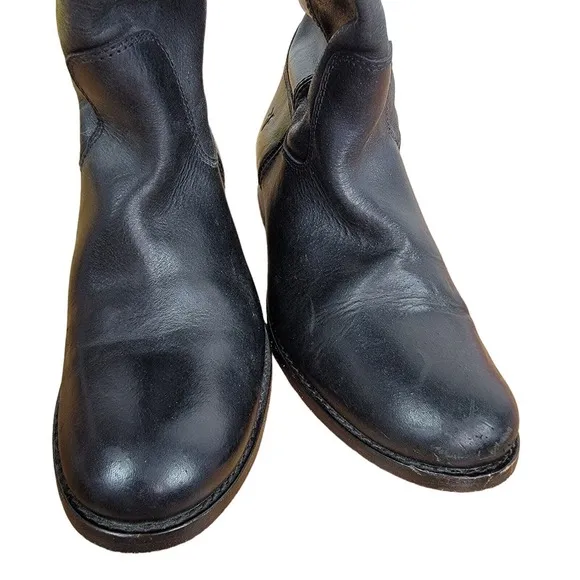 Frye Melissa Button Boots Womens 6B Black Leather Riding Equestrian 77167 Tall