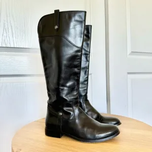 Frye Melissa Button Inside Zip Knee High Leather Boots