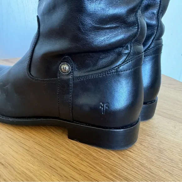 Frye Melissa Button Inside Zip Knee High Leather Boots