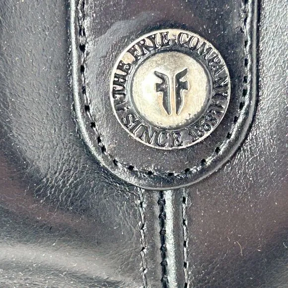 Frye Melissa Button Leather Equestrian Tall Riding Boots Black Women 6M NWB