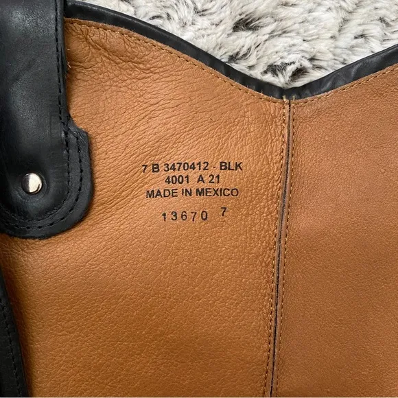 Frye Melissa Button Leather Tall Riding Boots sz 7B in Black