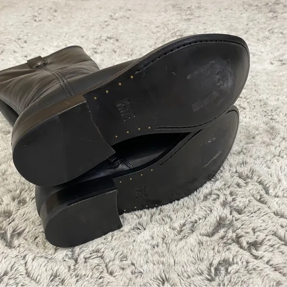 Frye Melissa Button Leather Tall Riding Boots sz 7B in Black