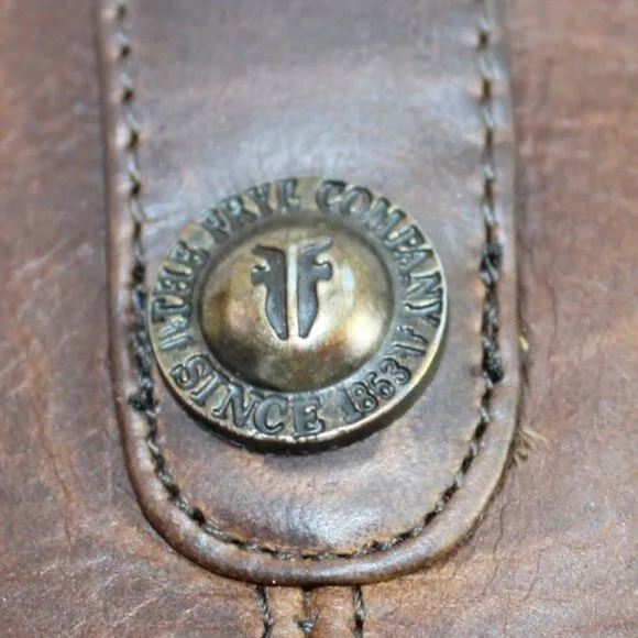 Frye Melissa Button Lug Tall Equestrian Distressed Brown Leather Boot Si…