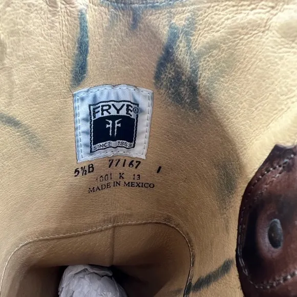 FRYE Melissa Button Riding Boots Dark Brown 5.5B