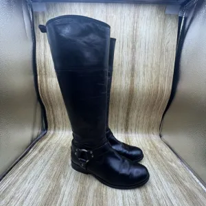 Frye Melissa Harness Tall Riding Boots Women's Size 6.5 Black Zip Shoes 76927