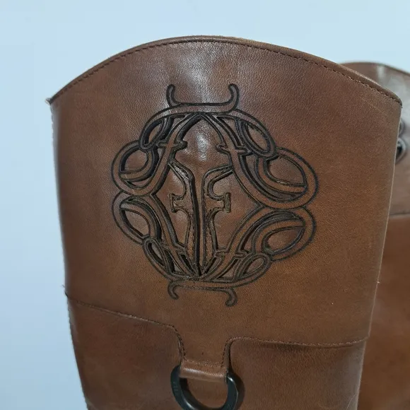 Frye Melissa Logo D Ring Riding Boots SZ 6B