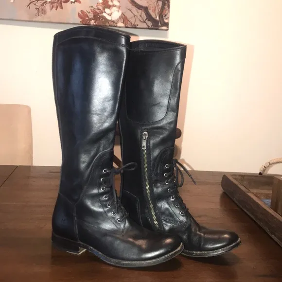 Frye Melissa Riding equestrian Tall lace up Boots