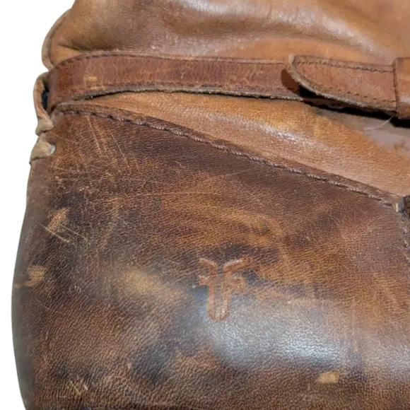 Frye Melissa Seam Riding Boots Women's Size 9.5 B Cognac Leather 3475445 Preppy