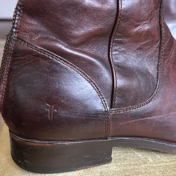 FRYE Melissa Stud Equestrian Tall Riding Boots Cognac Brown Leather 8.5M