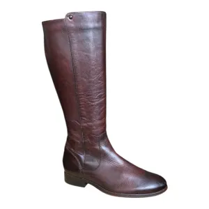 FRYE Melissa Stud Equestrian Tall Riding Boots Cognac Brown Leather 8.5M