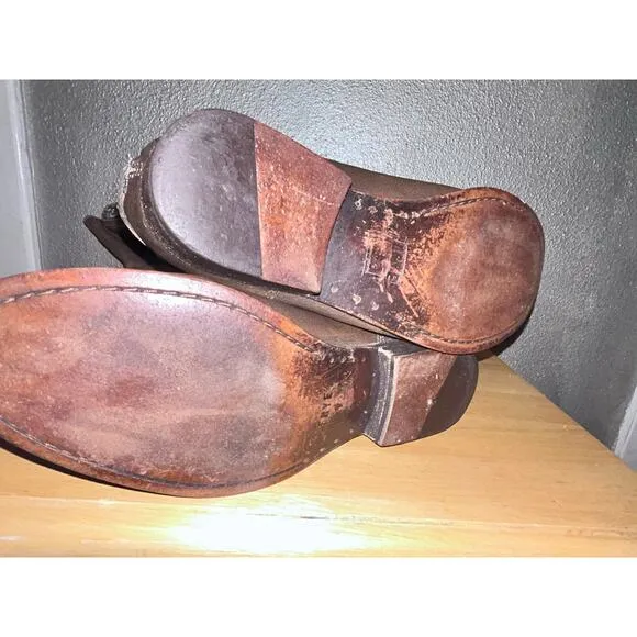 Frye Melissa Western Cowgirl #76340 Knee High Rear Snaps Zipper Leather Boots