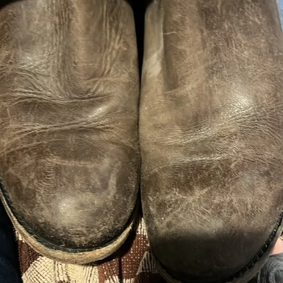 FRYE Molly Button Tall Knee Distressed Brown Smoke LeatherRidingBoots Womens 8.5
