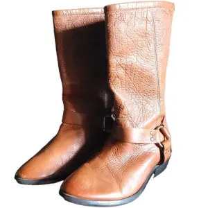 Frye Phillips Harness Tall Boots Back Zipper Whiskey Boots womens 6-6.5