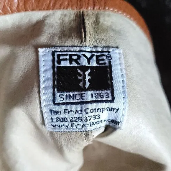 Frye Phillips Harness Tall Boots Back Zipper Whiskey Boots womens 6-6.5