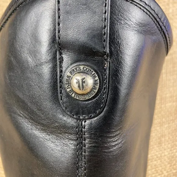 Frye riding boots melissa black tall leather size 5.5B