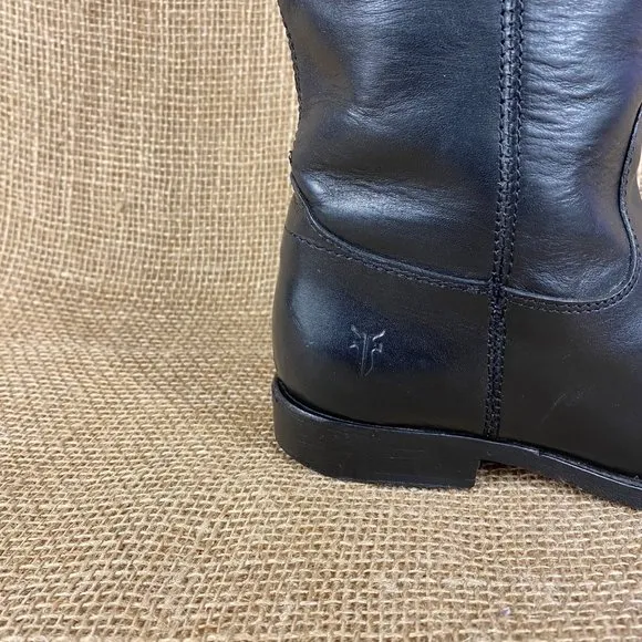 Frye riding boots melissa black tall leather size 5.5B