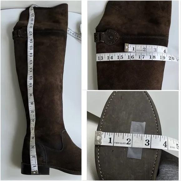 FRYE Shirley Brown Suede Over the Knee Equestian Tall Fall Boots Size 7.5 B