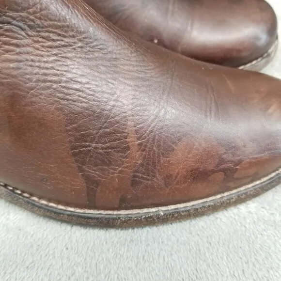 Frye Shoes Womens Size 8 Phillip Brown Leather Buckle Riding Western Boots