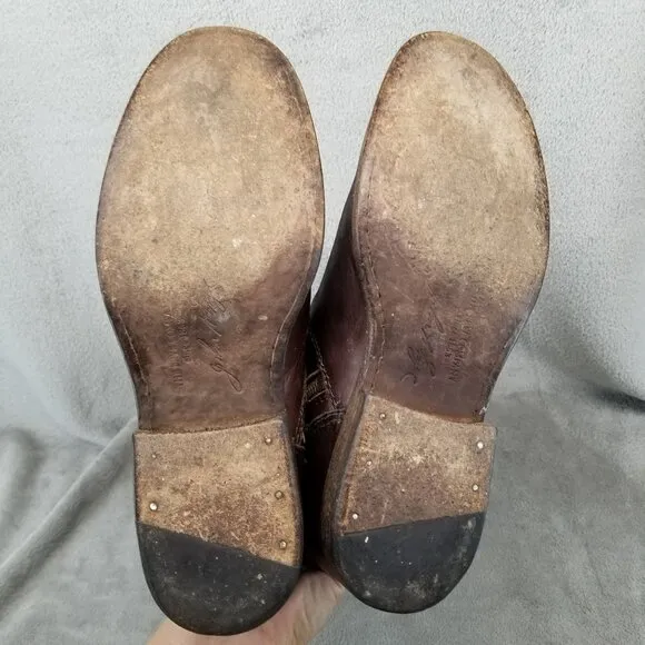 Frye Shoes Womens Size 8 Phillip Brown Leather Buckle Riding Western Boots
