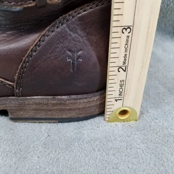 Frye Shoes Womens Size 8 Phillip Brown Leather Buckle Riding Western Boots