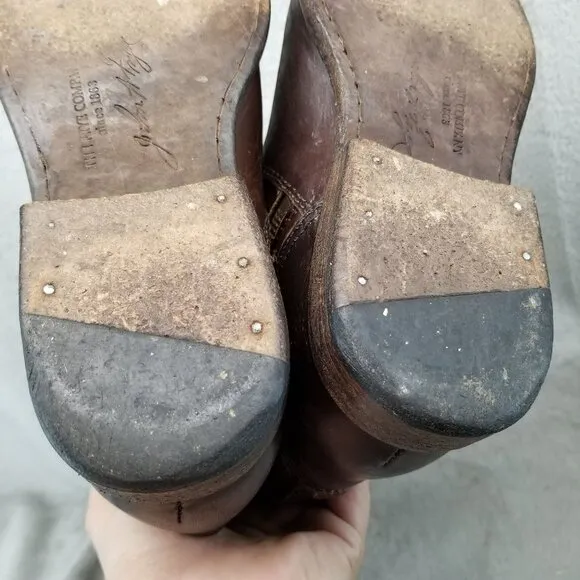 Frye Shoes Womens Size 8 Phillip Brown Leather Buckle Riding Western Boots