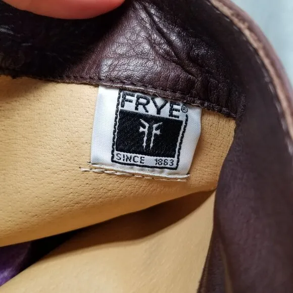 Frye Shoes Womens Size 8 Phillip Brown Leather Buckle Riding Western Boots