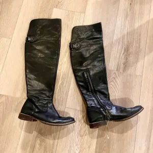 Frye size 7 women’s otk blk leather boots equestrian
