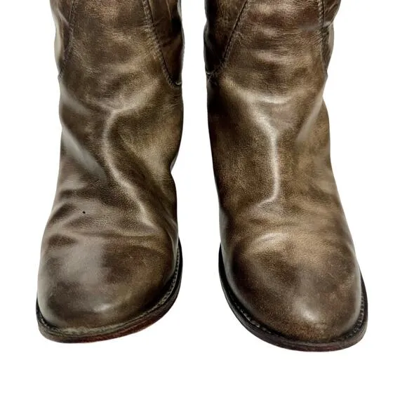 Frye Tall Riding Boots Italian Leather Women 6.5 Brown Paige 77534 Equestrian