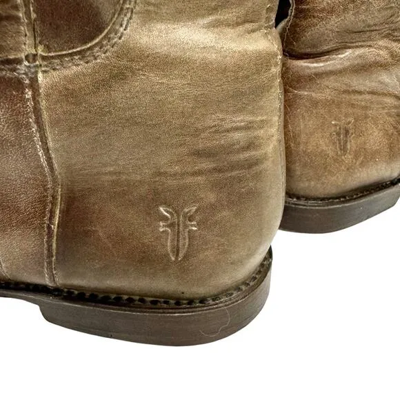 Frye Tall Riding Boots Italian Leather Women 6.5 Brown Paige 77534 Equestrian