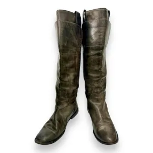 Frye Tall Riding Boots Italian Leather Women 6.5 Brown Paige 77534 Equestrian