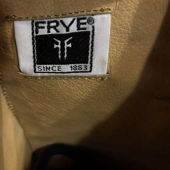 Frye Womens 8.5B Distressed Black Leather 15&quot; Shaft Knee High Riding‎ Boots