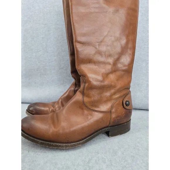 Frye Womens Brown Leather Rear Equestrian Riding Tall Boots Size 6 B
