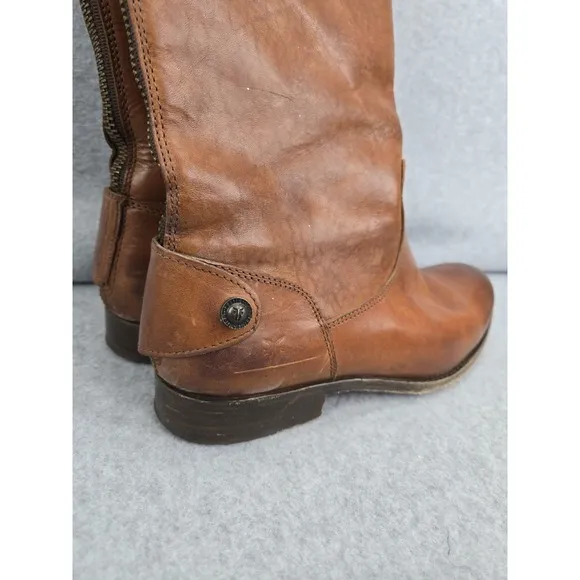 Frye Womens Brown Leather Rear Equestrian Riding Tall Boots Size 6 B