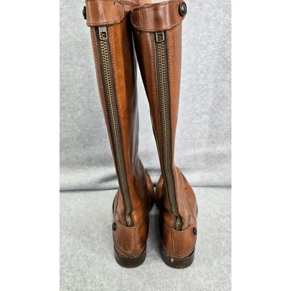 Frye Womens Brown Leather Rear Equestrian Riding Tall Boots Size 6 B