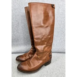 Frye Womens Brown Leather Rear Equestrian Riding Tall Boots Size 6 B