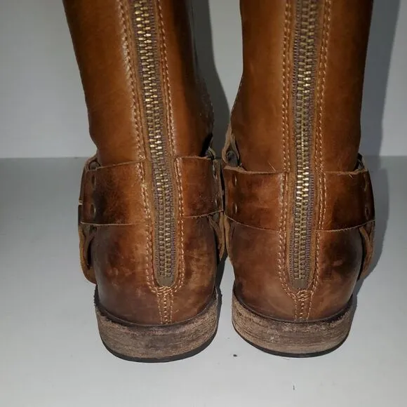 Frye Women's Leather Boots Equestrian Horse Riding High Top Size 8